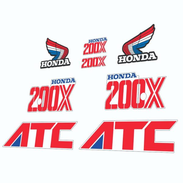 Calcas Sticker Calcomanias Honda Atc 200X 87