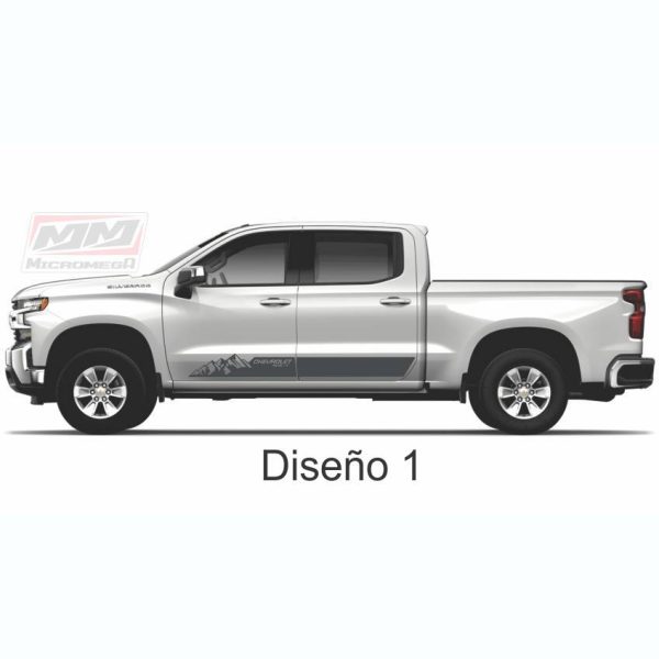 Calcas Sticker Calcomanias Chevrolet Cheyenne 19 - 21 estribo