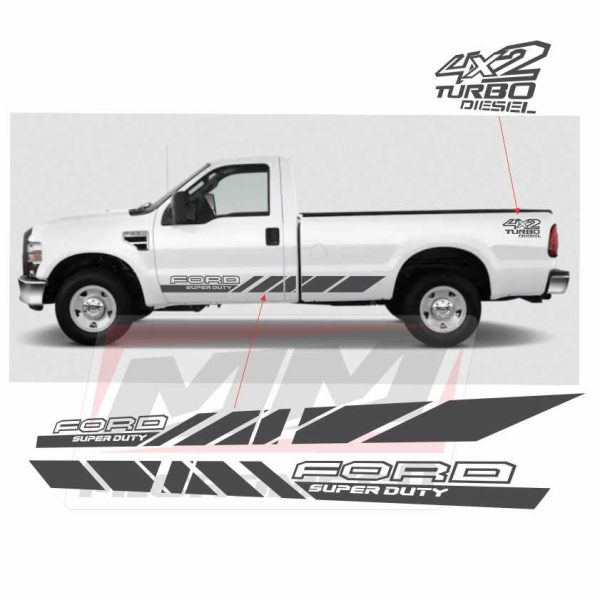 Calcas Sticker Calcomanias Ford F-250 Turbo Diesel