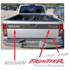Calcas Sticker Calcomanias Nissan Frontier Desert Runner Xe V6 batea