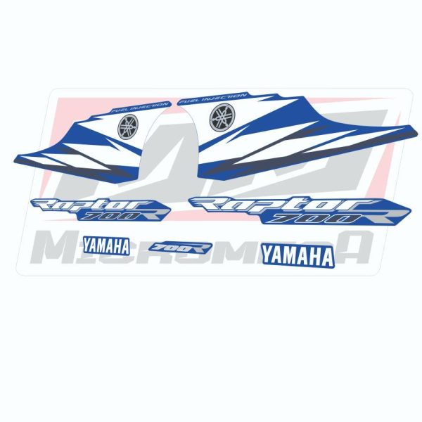 Calcas Sticker Calcomanias Yamaha Raptor 700 2006 azul