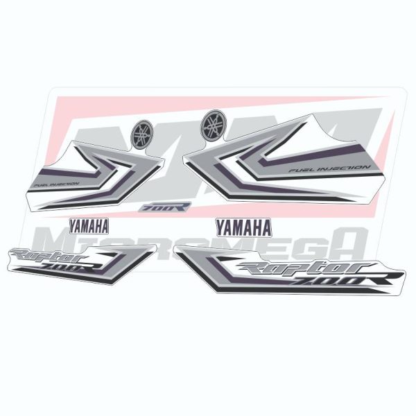 Calcas Sticker Calcomanias Yamaha Raptor 700 2006 blanca