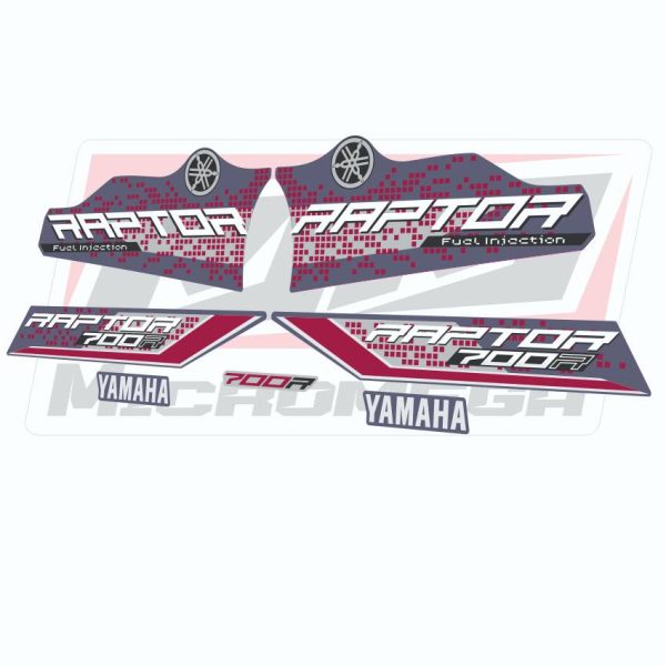 Calcas Sticker Calcomanias Yamaha Raptor 700 2007 gris