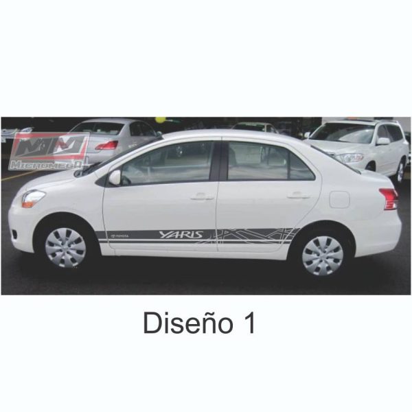 Calcas Sticker Calcomanias Toyota Yaris Sedan 06-14