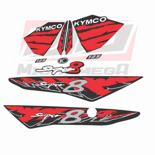 Calcas Sticker Calcomanias Kymco Super 8 2008-2011