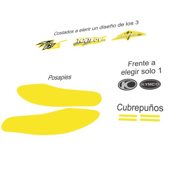 Calcas Sticker Calcomanias Kymco Top Boy 100 - Imagen 2