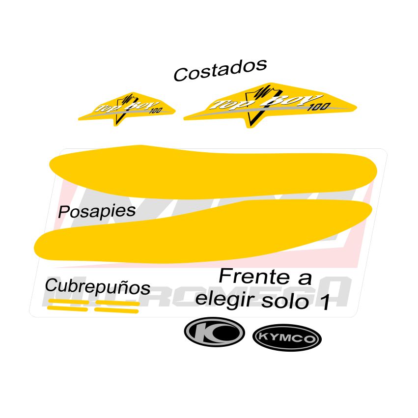 kymco top boy 100 amarillo diseño 3
