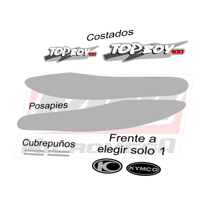 kymco top boy 100 gris diseño 2
