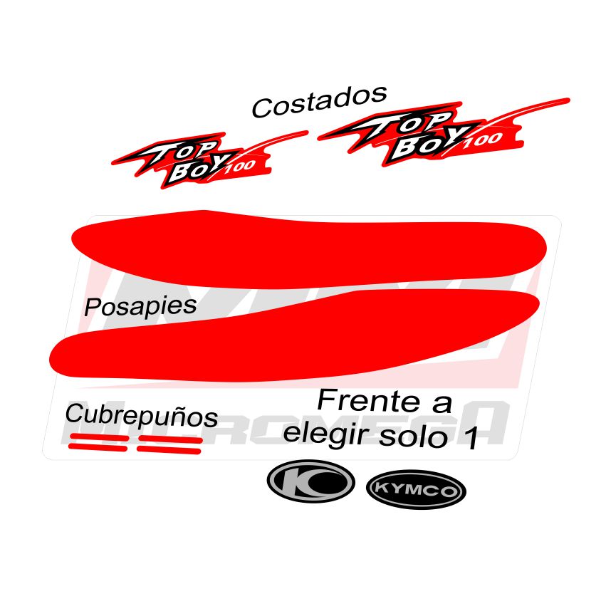 kymco top boy 100 roja diseño 1