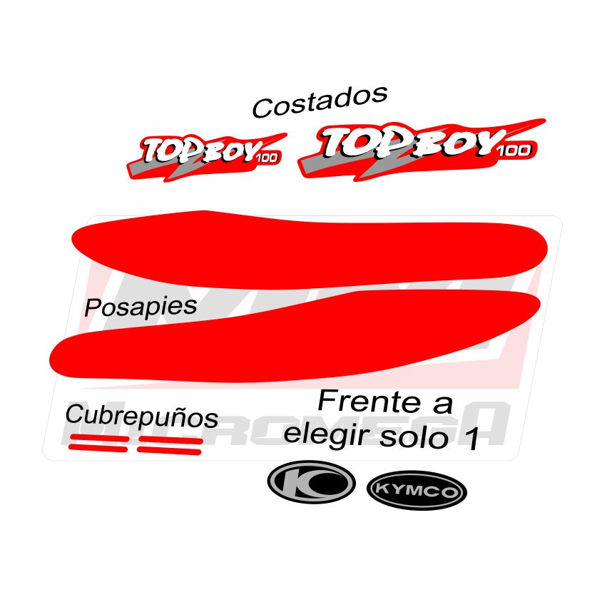 kymco top boy 100 roja diseño 2