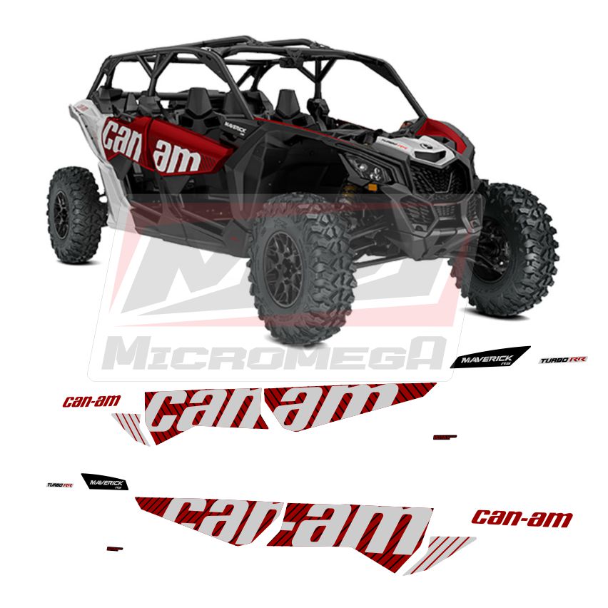 Calcas Sticker Calcomanías Can Am Maverick X3 Ds Turbo Rr 2025 4 Plazas