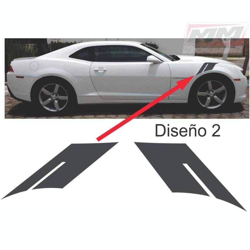 Calcas Sticker Calcomanías Chevrolet Camaro Salpicadera Delantera 10-15 - Imagen 2