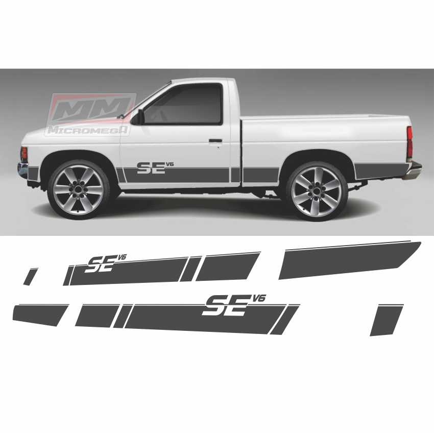 Calcas Sticker Calcomanías Nissan D21 Hardbody 1992 Se V6 Sencilla