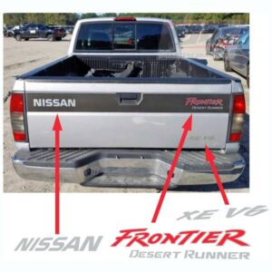 Calcas Sticker Calcomanías Nissan Frontier Desert Runner Xe V6 Batea