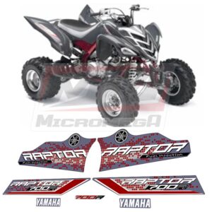 Calcas Sticker Calcomanías Yamaha Raptor 700 2007 Gris
