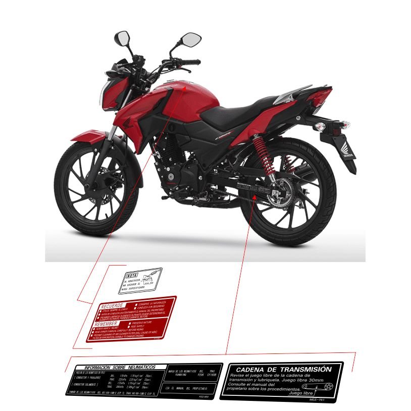 Honda Cb125f Twister Advertencia 18-26