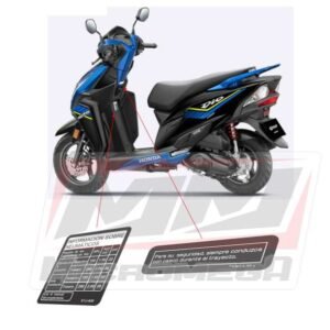 Honda Dio 125 Advertencia 2025 | Archivo Vectorial Digital CDR EPS Para Impresión Y Corte